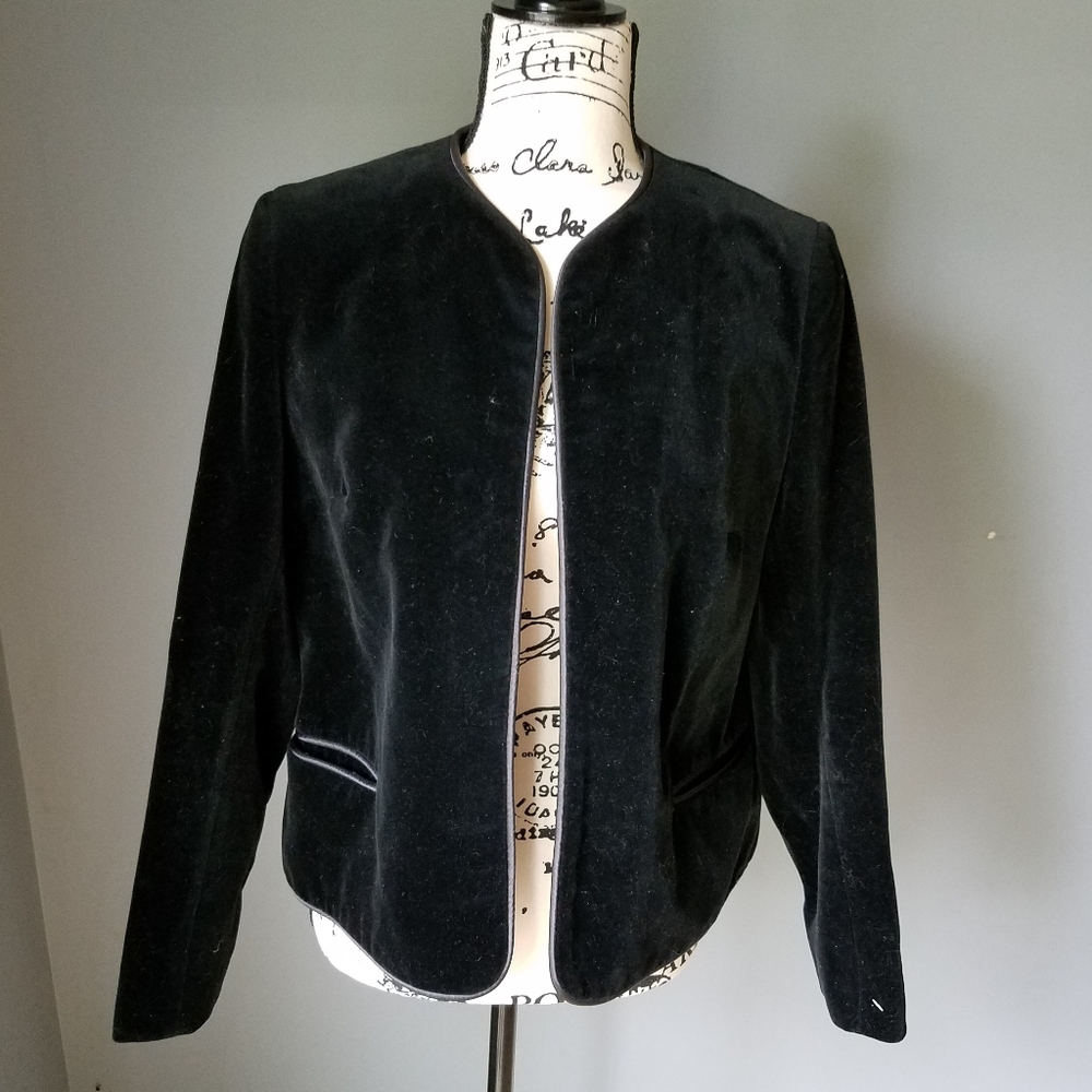 💥Vintage 70's Eastex Jacket Sz 14 Velvety Black